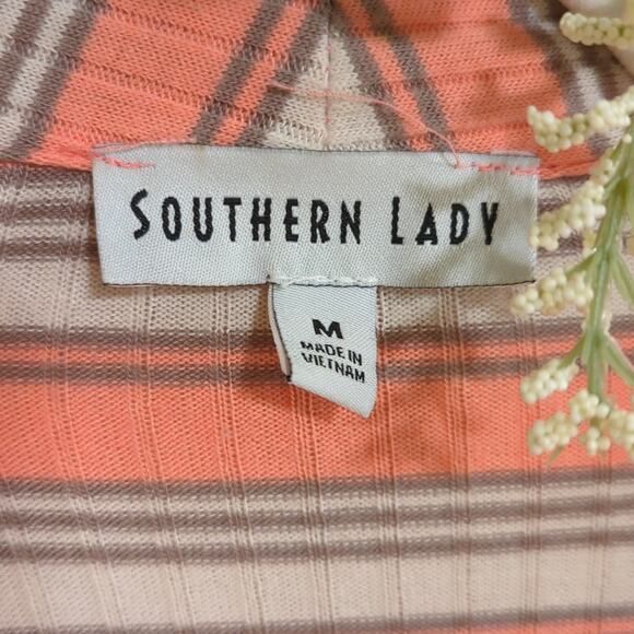 Southern Lady Striped Cardigan Sz Medium - Picture 2 of 5